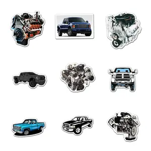 powerstroke Sticker Pack 9 PCS Vinyl, Art Car Wall Kid Phone Book Stickers, Funny Sticker Decal Decor