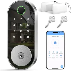 Door-Lock Keyless-Entry Keypad Deadbolt:  /Electric Door Lock with Code, App Control Digital Biometric Fingerprint Lock for Front, Interior, Exterior & Bedroom Doors ()