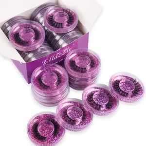 Ellazzle 20 Pairs 5D Wispy Faux Mink False Eyelashes Curling Strip Lashes - Dramatic, Thick, Curled, Fluffy | 4 Styles Mixed, Multipack for Eyes Makeup Sets