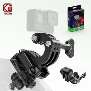 【fathersdaygift】KEWIG Motorcycle Windshield Camera Mount for GoPro & Action Cameras, Aluminum Alloy Clip Base, 180° Angle-Adjustable TPU Adapter, Stable Motovlog Riding Video Accessory summerwins,summerwins