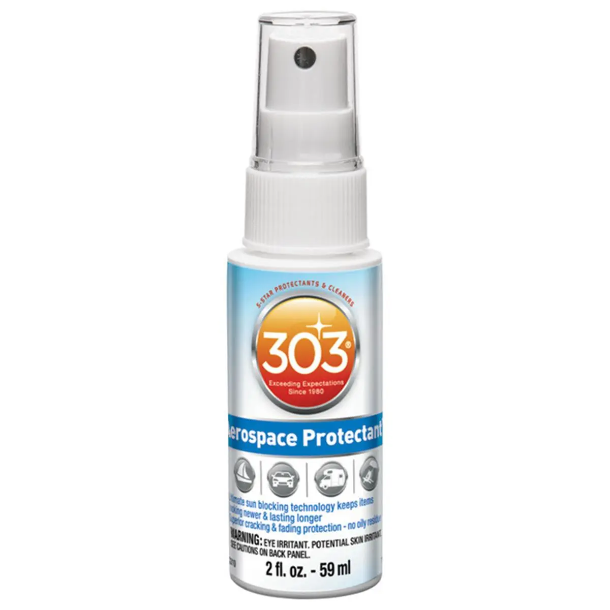 212 MAIN 303 Aerospace Protectant - 10 oz, Fade Guard, Non-Toxic & Environmentally Safe Wipe-Dry Formula, UV Protection, Enduring Repellent Finish, Restores Color & Luster for Boats, Vinyl, Rubber, Inflatables, Plastic, Leather, Keeps Surfaces Brighter