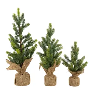 Northlight Mini Pine Trees with Burlap Base - 18" - Set of 3