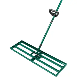 Rake 30x10'', Yard Leveling Rake for Soil with Adjustable Handle, Stainless Steel Lawn Leveler Tool for Garden, Backyard, Farm, Golf Course
