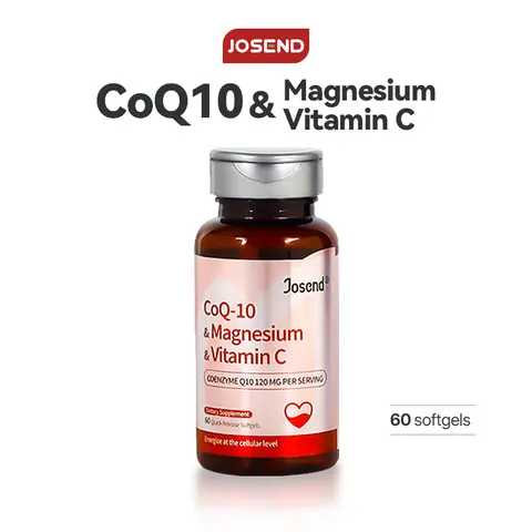 JOSEND CoQ10 & Magnesium & Vitamin C Softgels | Clinically Tested for Heart Health, Immunity, and Energy | 60 Capsules