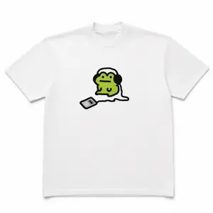 American trend frog front shoulder short-sleeved T-shirt loose top ins Men's and women's T-shirts