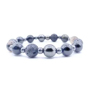 Stealth Protection & Grounding Bracelet with Smoky Quartz, Black Tourmaline, Hematite, Black Onyx, Obsidian & MORE with Premium Gemstones Custom Sized to Fit