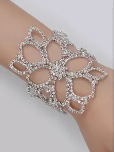 Fashionable Rhinestone Decorated Bracelet, Elegant Jewelry for Women for Party, Daily Clothing Decor, Trendy All-match & Exquisite Jewelry for Birthday Gift, Trendy Jewellery Accessories, Rhinestone Decor Bangles