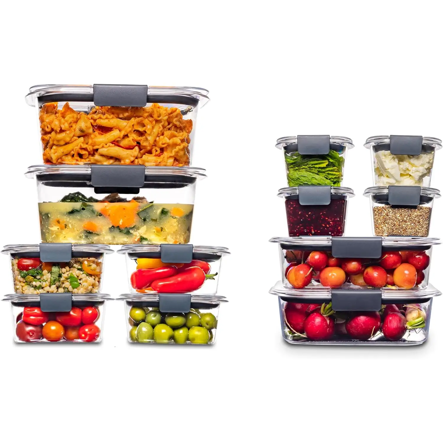 Set Of 12 Assorted Containers