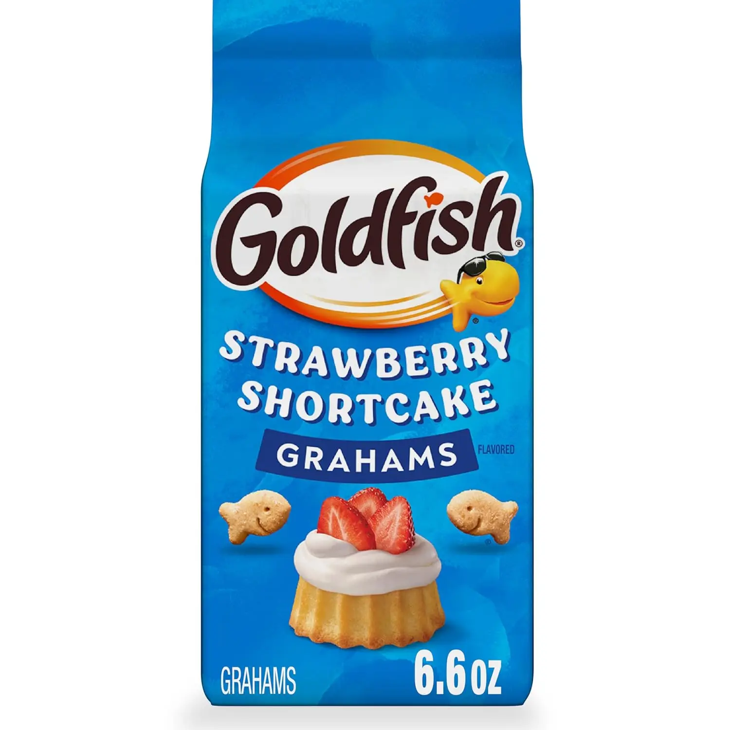 Goldfish Grahams Strawberry Shortcake Crackers – Sweet Baked Snack, Kid-Friendly Treat, Strawberry Flavor, 6.6oz Bag