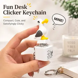 2026 mini Seagull MINE! Button Keychain-Real Sound & LED Light, Funny Interactive Gift for Friends & Family