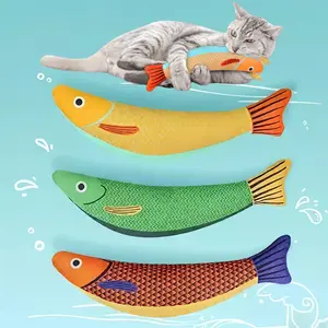 3 Pack Cat Toys Saury Fish,Catnip Crinkle Sound, Soft and Durable, Interactive Kitten Kicker for Indoor Kitty Exercise 9.4 Inches for All Breeds