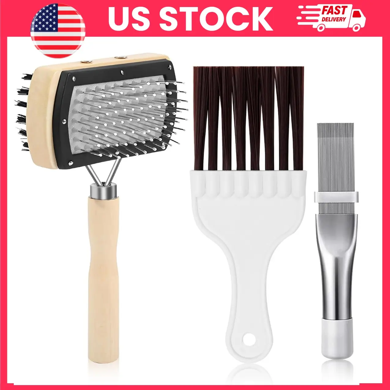 3Pcs Air Conditioner Condenser Fin Cleaning Brush Kit, AC Coil Cleaner, Refrigerator Coil Cleaning Brush, Stainless Steel Evaporator Fin Comb, Mini Split Cleaning Kit for Air Conditioner, Fridge & Radiator | hvac cleaning tools, air conditioner brush