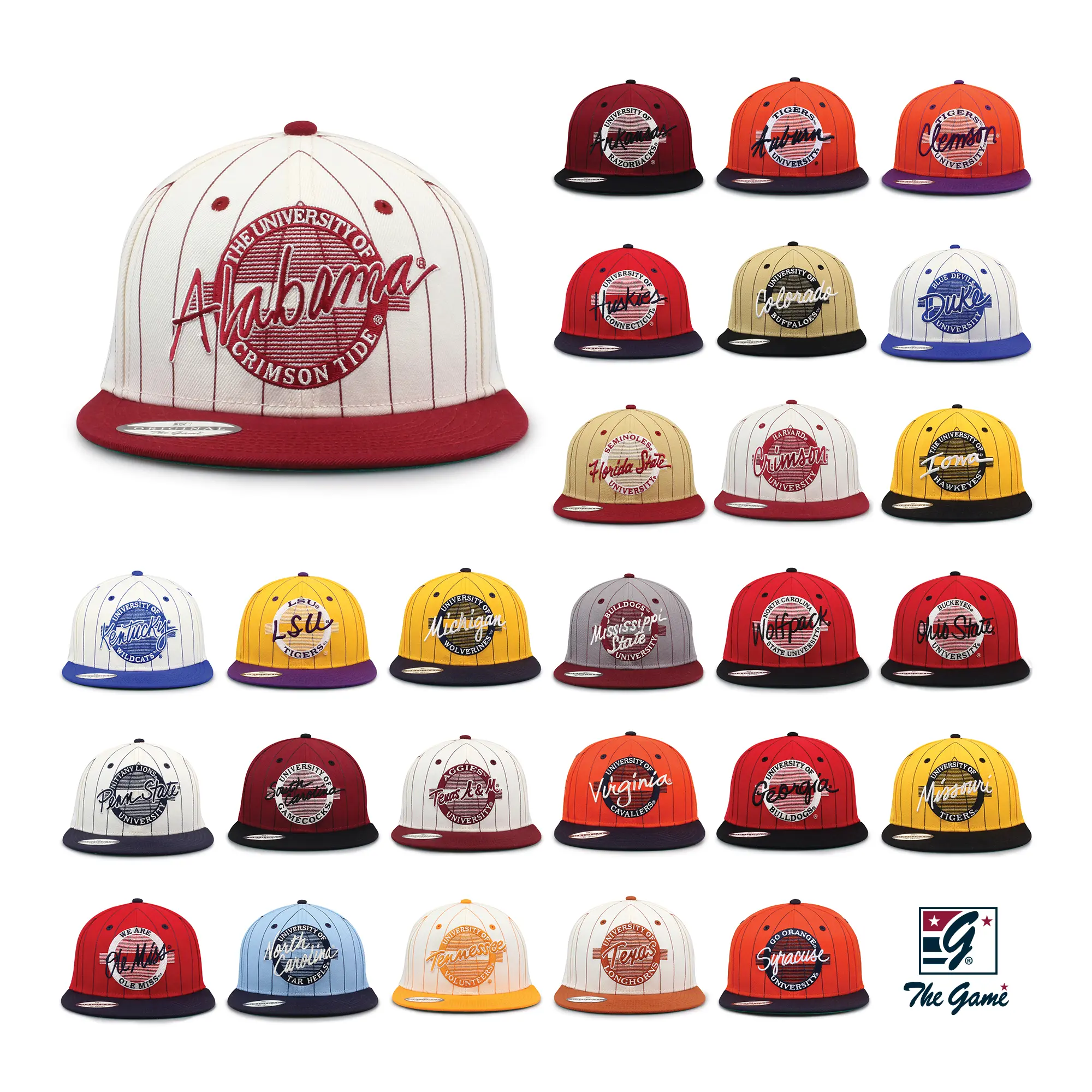 Vintage 90s Snapback Hats NCAA Collection Retro College Caps Adjustable Pin Snapback Hats Classic Throwback Style High Profile Flat Brim Snapbacks Vintage Style Hats Old School Caps Unisex Adjustable Snapback Hat Collection