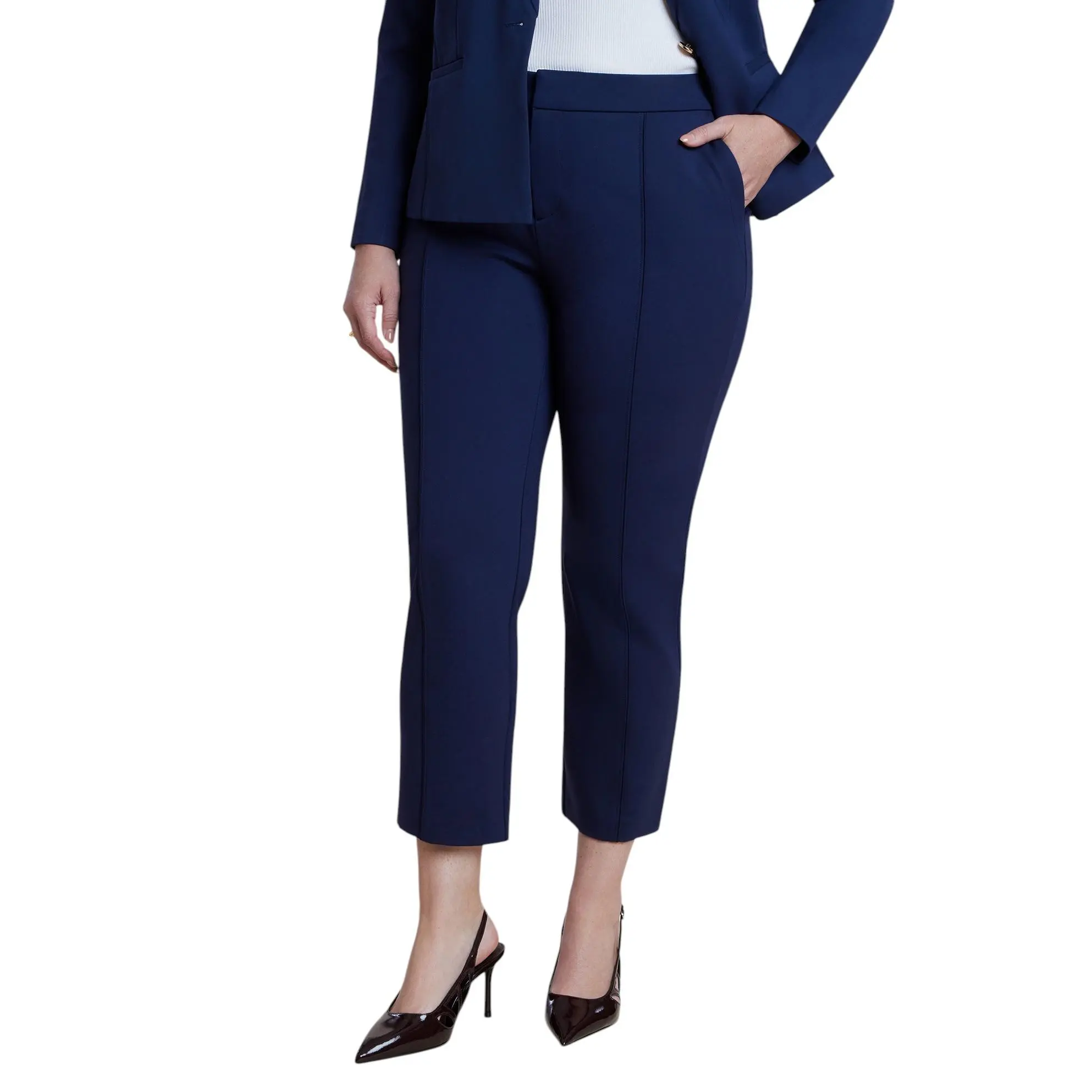 ELOQUII Women's Plus Size Tall The Ultimate Stretch Slim Ankle Pant