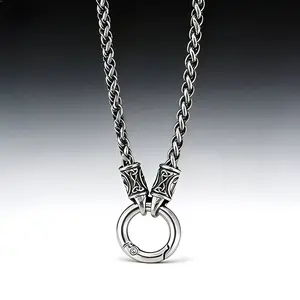 Norse Viking Rune Necklace with Celtic Knot Details, Tarnish-Resistant Costume Jewelry for Men and Women