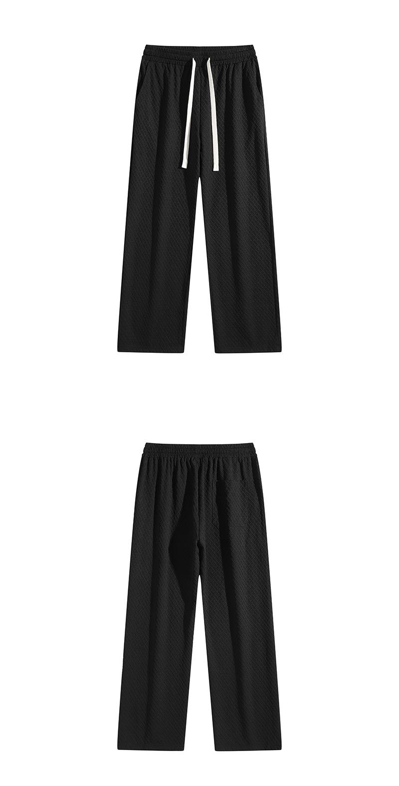 Men's simple casual pants, thin style for autumn, loose straight-leg design, soft and skin-friendly, breathable and versatile for daily wear.