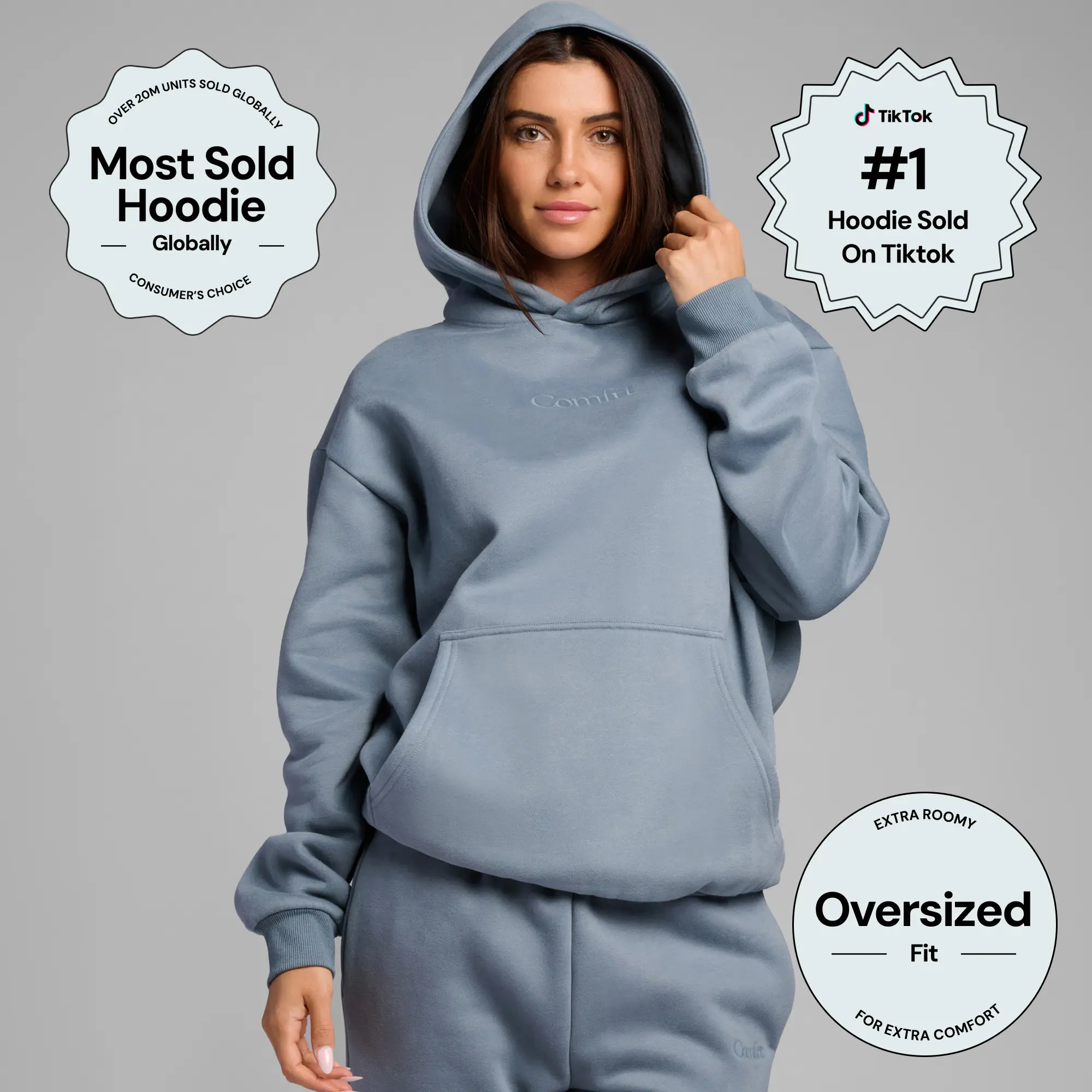 Comfrt | Signature Hoodie | Oversized Soft Comfy Everyday Essential Unisex Hoodie