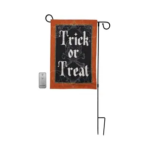 LumaBase LED Lighted Wall Banner & Flag Stand-Trick Or Treat
