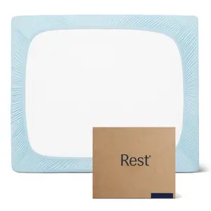 REST Evercool+ Cooling Fitted Sheet, 15’’ Deep (Stretched up to 18’’) Silver Infused Cooling Bedding for Hot Sleeper and Night Sweat, for Fresh and Hygienic Sleep