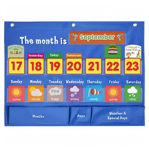 Weekly Weather Pocket Chart Ideal for classrooms and home use, featuring 98 brightly colored cards. Pocket chart calendar for children and preschoolers Teaching Supplies Classroom Supplies Charts