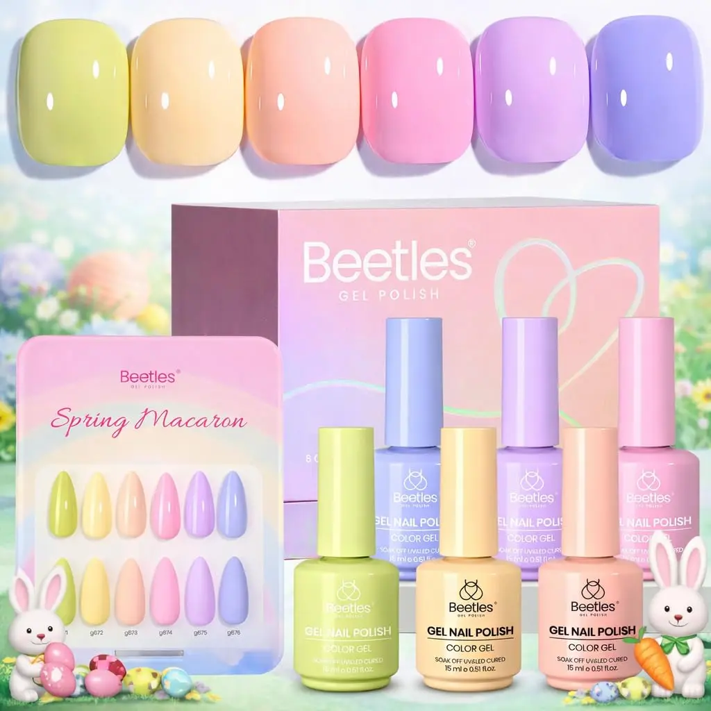 Beetles Manicure Spring One Color One Bottle Gel Polish Set -  15ml Large Volume Soak Off UV LED Gel Nail set,   Mother's Day gift Spring Nail Taste of Spring Summer Nail Vacation Nail