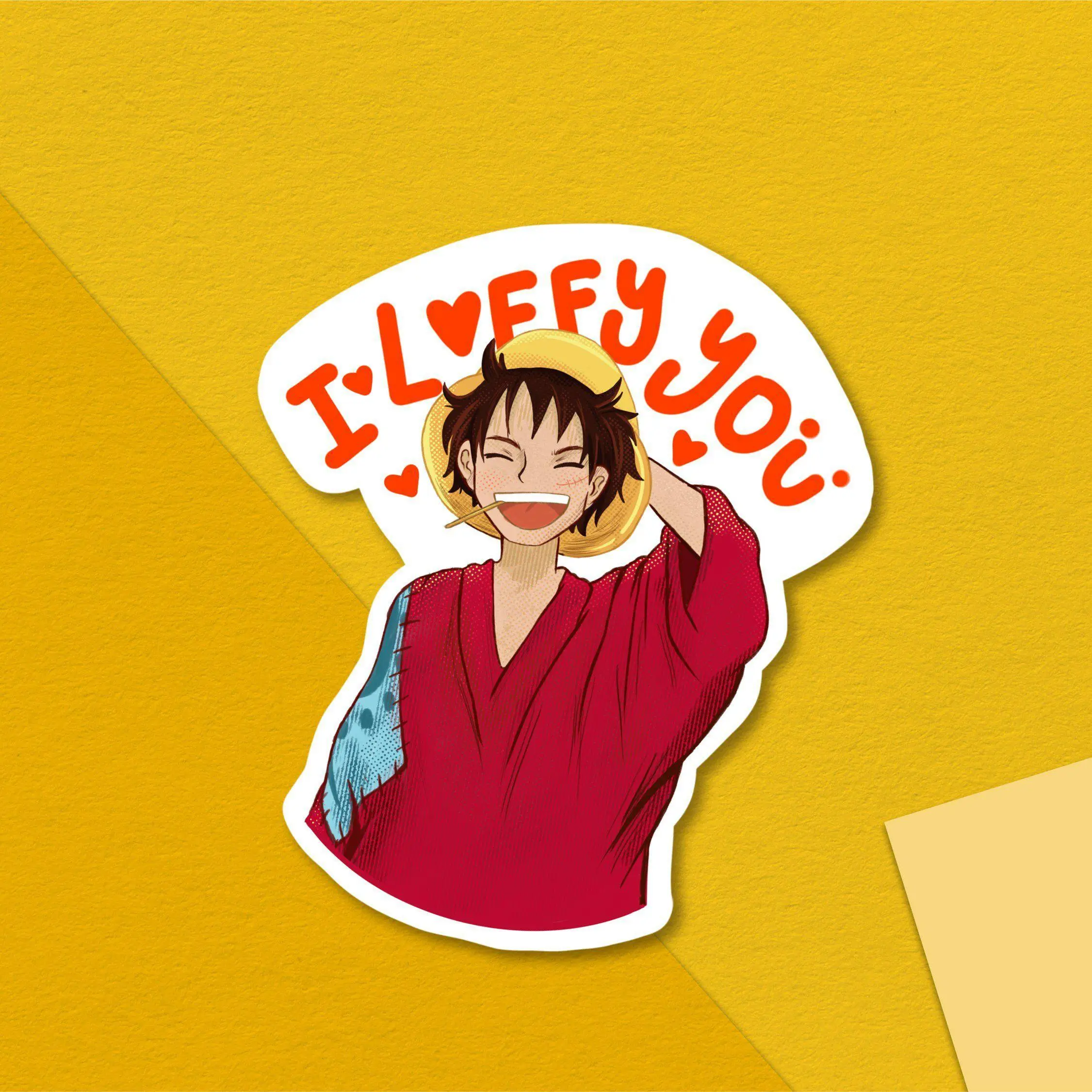 I Luffy You Valentine's Day Gift | One Piece Waterproof Sticker
