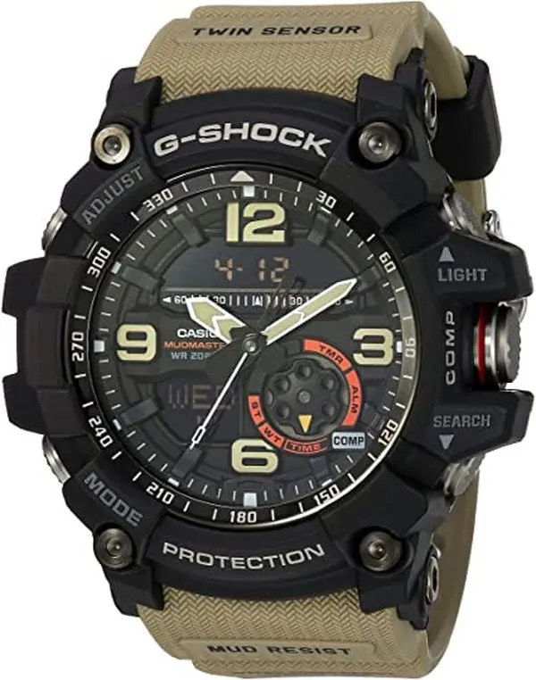 Casio G-Shock Mudmaster Men's Watch GG1000-1A5, Resin Strap, Sport Look, Temperature Display, Long Battery Life, Built-In Calendar