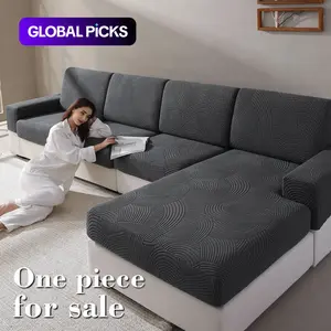 1 Count Seven-Rainbow Upgrade Universal Elastic Sofa Cushion Cover, Modern Anti-Slip Stretch Washable Sofa Slipcover for L-Shaped and 1–4 Seat Sofas Universal Sofa Protector Couch Protector