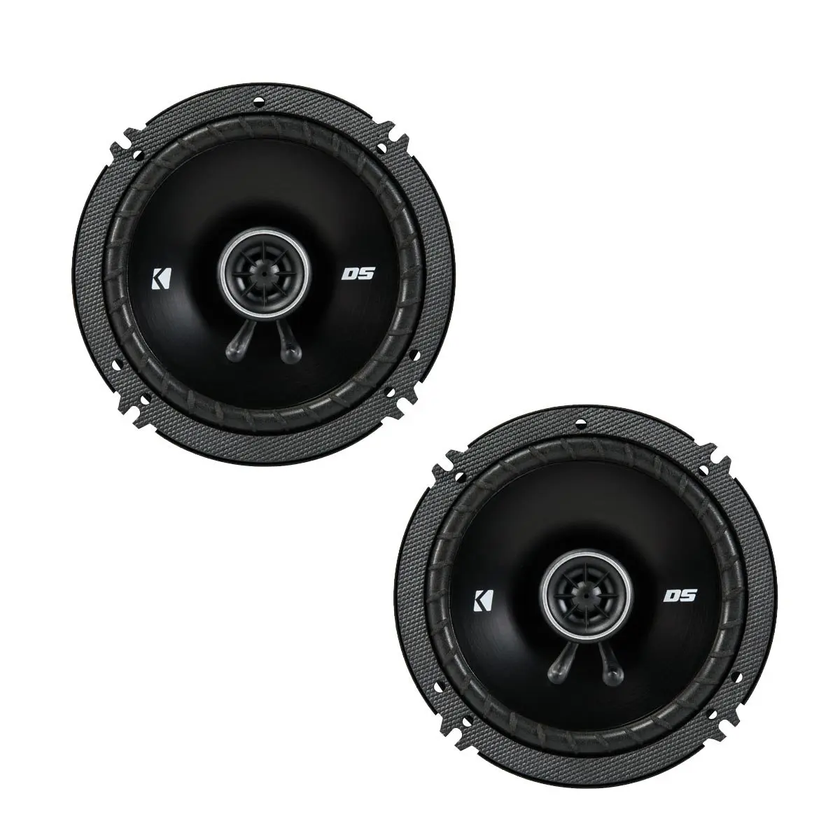 KICKER DSC650 Coaxial Car Audio Speakers - 6.5-Inch (160-165mm) 4-Ohm Pair with Polyethylene-Naphthalate Components, Loud Sound & Incredible Performance for In-Car Enhancement, Loud, Incredible Performance Bass Speakers Drop Proof Speaker