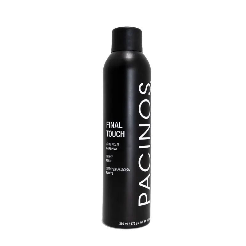 Pacinos Signature Line Men's Final Touch Aerosol Hair Spray - Men's Haircare Texture Defining Styler with Frizz Control, Texture, Lift, Humidity Shield, Wind-Ready Hold, Moisture Support, Add Volume, Fast Drying, Long Lasting Styles
