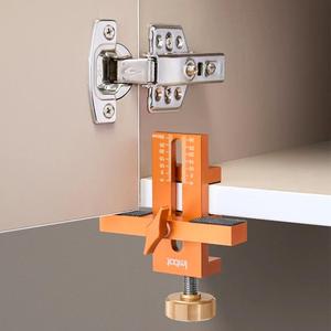 imbot cabinet door installation aid, woodworking fixed multi-functional cabinet wardrobe door tool, with aluminum alloy fixing screws, mechanic tools, door lock, quick release clamp, handle, adjustable clamp height, desk mount clamp, clamp with thread