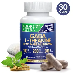 NOORUZ High Strength Sleep Improvement Capsules Containing Lion's Mane Mushroom/Ashwagandha/GABA/L-Theanine Helps Improve Sleep/Relieve Mood Natural Supplement Dietary