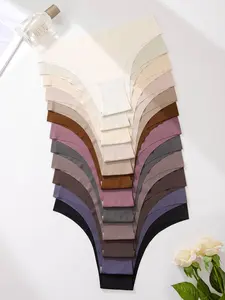 Women's 12pcs Solid Color Minimalist Drop Waist Panties, Casual Seamless Soft Comfy Breathable Knicker for Daily Wear, Ladies Underwear for All Seasons