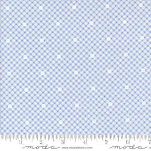 Fabric Moda Blue Gingham and Dots Memory Lane by the Quarter Yard 18784-25