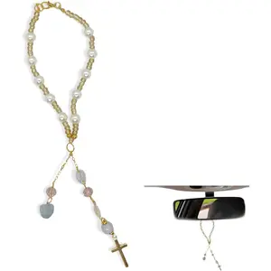 for  Mirror  Rear View Accessories with  Charm Chains to Hang from Rearview Mirror or Steering Wheel Beaded Hangers and Hanger Decor for  Window and Balcony