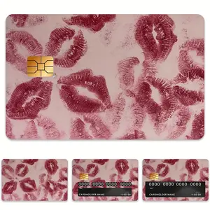 4 Pack Credit Card Skins Thin Vinyl No Residue Adhesive Stickers for Men Women, Waterproof Scratchproof Anti-Slip Decals for Debit Key Cards, Personalized Card Protector