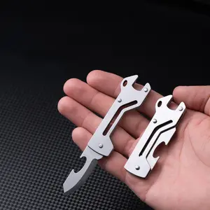 Miniature Stainless Steel Keychain Knife with Bottle Opener, Portable Pocket Blade for Outdoor Adventure and Daily Use, Portable Multipurpose Knives