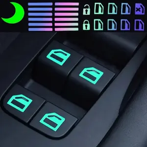 Luminous Car Window Lift Switch Button Decal, Waterproof & Wear-resistant Car Interior Sticker for Car Lift Switch Button, Auto Accessories, Sticker for cars