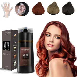 【DIY】Dye Shampoo,Nova Hair Instant Dye Shampoo,Nova Hair Dye Shampoo 3 in 1, for Men & Women(Brown) Haircare Black Blonde Ombre Highlight