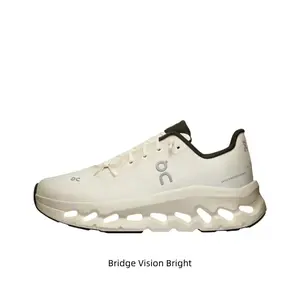 Beige Color-block Sports Casual Shoes, Dark Heel Accents with Hollow Cloud Cushioning Midsole