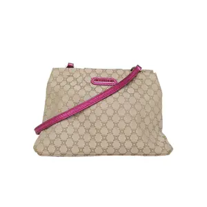 Pre-owned Celine leather Tote Bags 【DIZ】Vintage diagonal cross bag made of canvas with old flowers