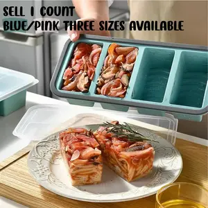 1 Count Silicone Lunch Box with Lid, Food Freezer Storage Container, food storage boxes, Preserving Containers, Meal Prep Containers, Heat-Resistant Easy Clean, Non-Slip Base, Sealed Soft Cover, Family Meal Prep Essential