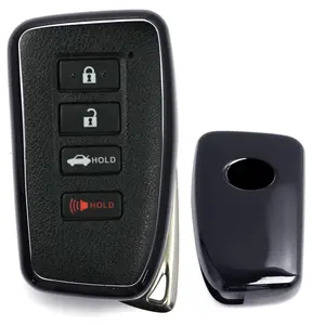 iJDMTOY Chrome Finish Black TPU Key Fob Protective Cover Case For Lexus is ES GS RC NX RX LX 200 250 350 Remote Key