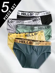 Men's Triangle Underwear Set, Breathable Moisture-Wicking Anti-Fray, Non-Irritating, Light, Fitted, Sports Gym Casual Youth Valentine Gift