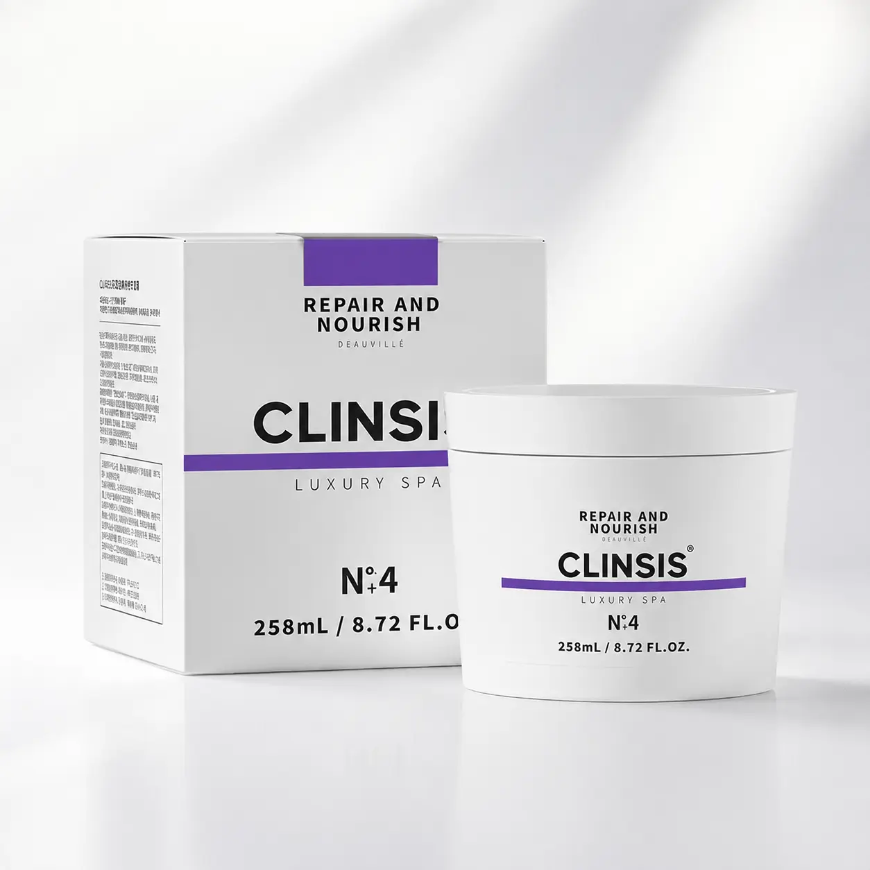 CLINSIS Nº4 Deep Repairing Hair Mask (258ml) - Moroccan Argan & French Marula Oil Infused, Salon-Grade Keratin Treatment Mask for Damaged Hair Care, Frizz Control, Nourishing Repair for Dry, Bleached, Color-Treated Strands with Long-Lasting Cozy Fragrance