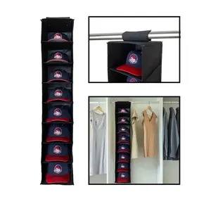8-shelf hangable closet organizer for shoes, ballcaps, toys Lightweight Racks Hanging