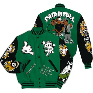 Pine Green Sneaker Match Varsity Jacket Paid Graphic Design, Streetwear Fashion, Casual Urban Outfit Unisex