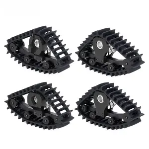 Snow Tires Sets Simulate Carload Tracks Wheel Sandmobile Conversion 4Pcs for 1/18 RC Crawler Car TRX-4M Accessory Parts