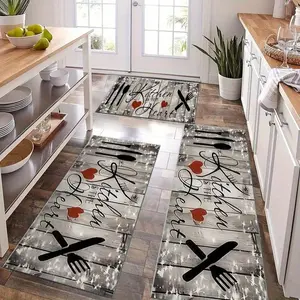 Kitchen Mat Set of 2/3 Pieces, Non-Slip Washable Design, Comfortable Standing Mats for Home, Versatile Kitchen, Bathroom, and Laundry Use, Kitchen Rugs Sets, Kitchen Floor Mat
