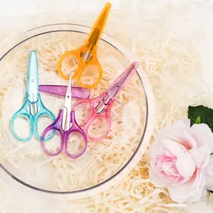 BeaditiveDetail Scissors with Fine Tip for Embroidery, Knitting & Paper Cutting - Ultra-Sharp with Protective Cap-4pcs